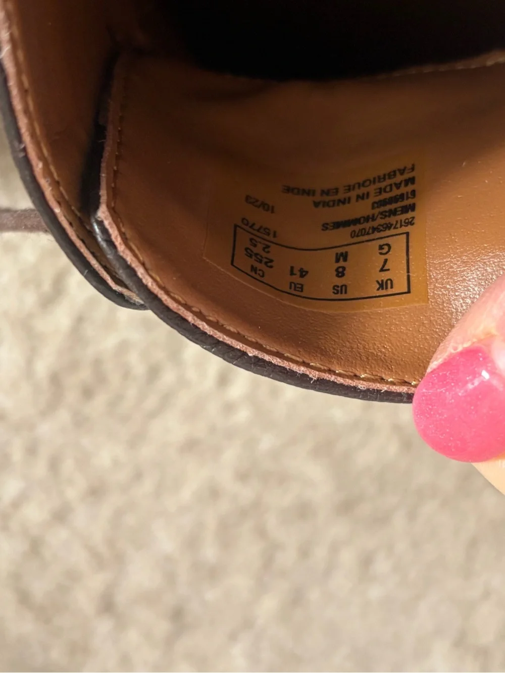 Clarks Brown Leather Lace-Up Derbys with Blue Insoles